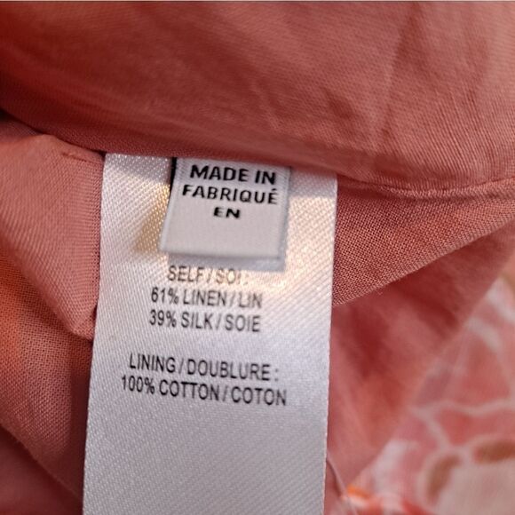 TANYA TAYLOR Guava Linen Blend York Mini Dress MSRP $545 NWT 8 - Picture 9 of 9